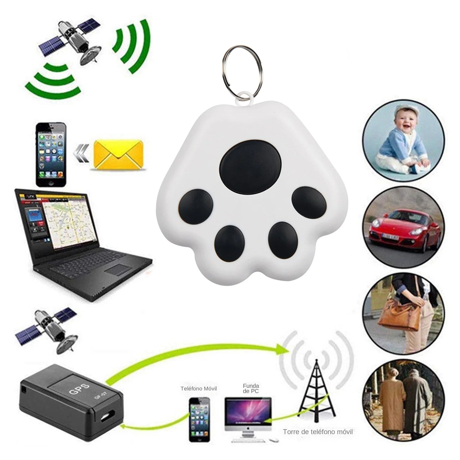 Mini Rastreador GPS Bluetooth 5.0