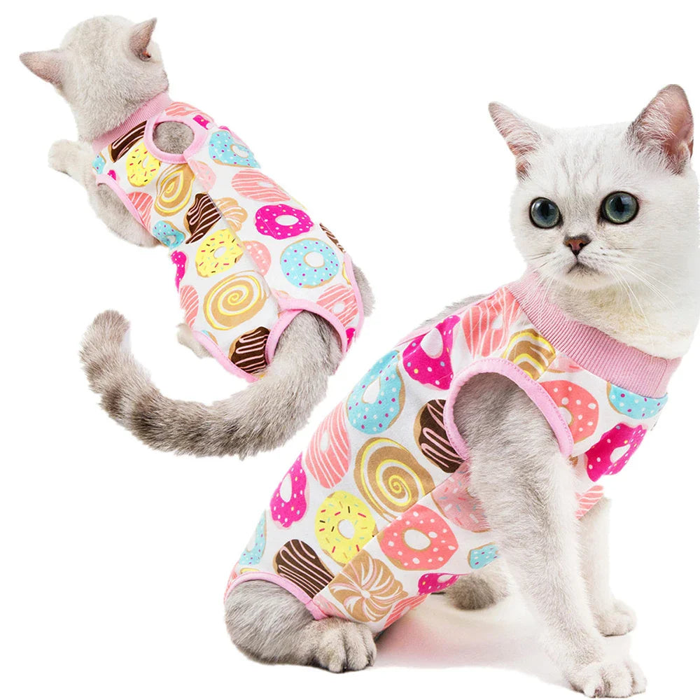 Roupa de Desmame de algodão -Gatos