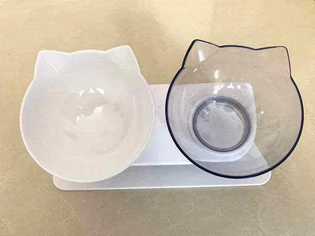Tigela Dupla Antiderrapante para Gatos