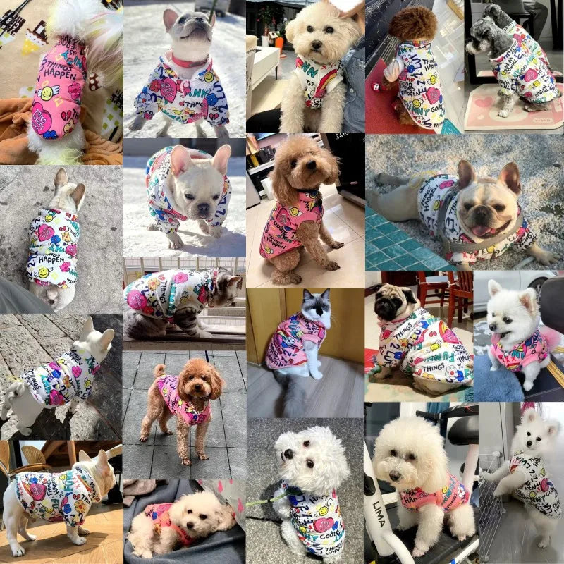 Camisola de Luxo Acolchoado para Cães e Gatos
