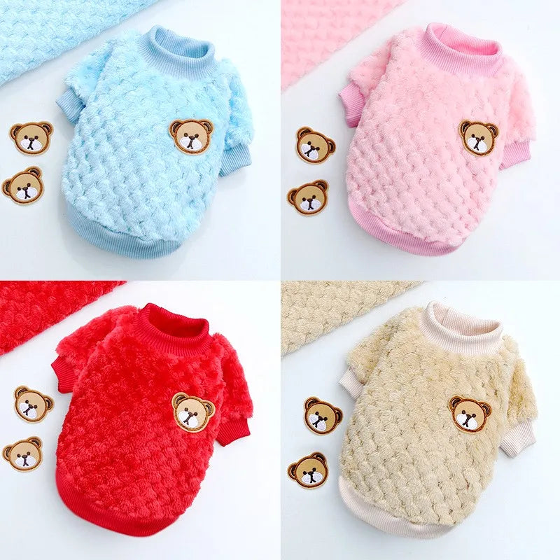 Camisola Aveludada Capuz urso
