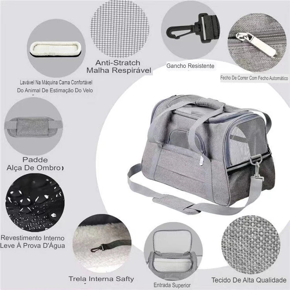 Bolsa de Transporte - Conforto cães e gatos