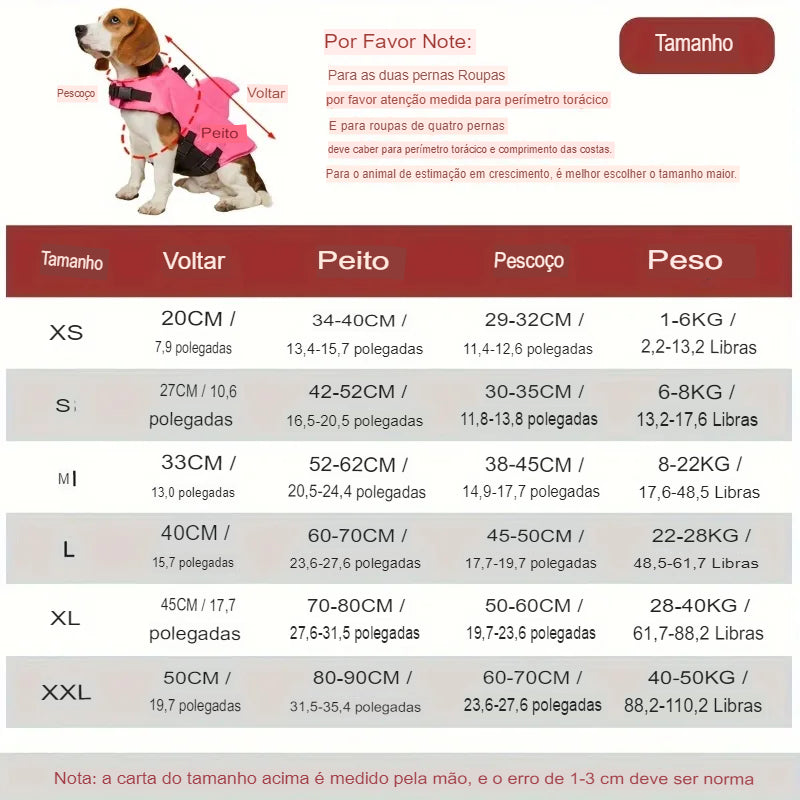 Colete Salva-vidas Cão Seguro