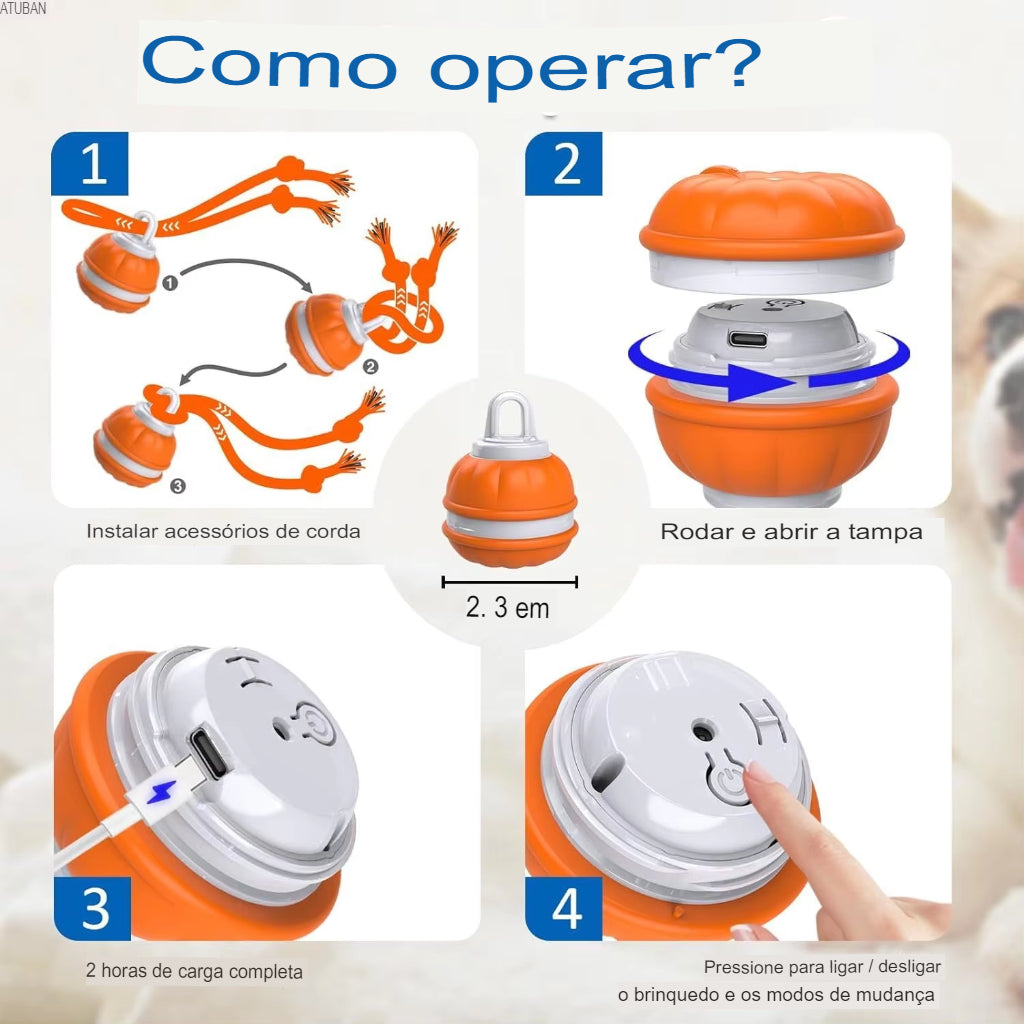 Bola de brinquedo interativa ativado por movimento